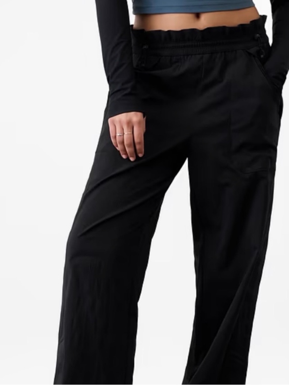 Athleta Black Wide-Leg Women's Pants